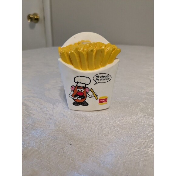 Lot Of 3 Vintage Burger King Toy 1998 Hasbro Mr. Potato Head Fry Box Basketball - Picture 2 of 8